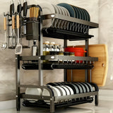 Vertical Multi-Tier Kitchen Countertop Organizer Dish Rack