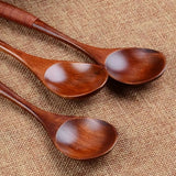 Wooden Spoon Japanese Lacquer Long Handle