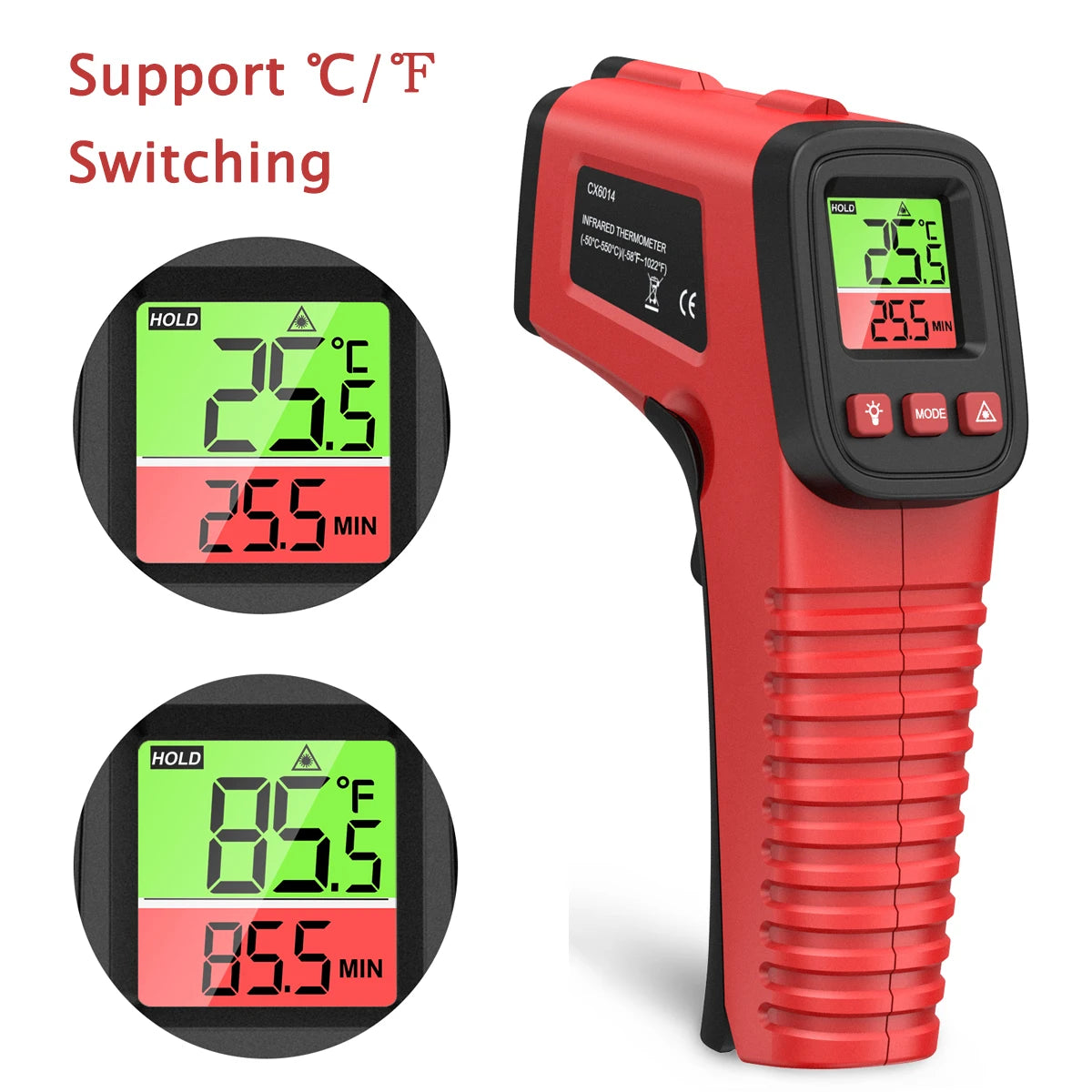 ORIA Non-Contact Infrared Thermometer Gun – Laser Digital Temperature Meter