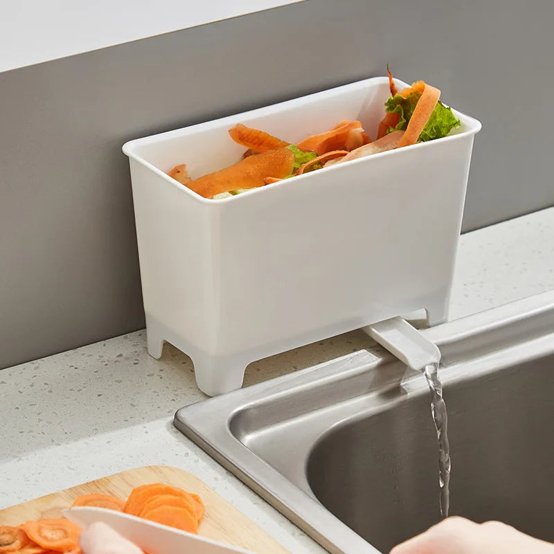 Kitchen Sink Drain Basket Countertop Food Scraps Strainer