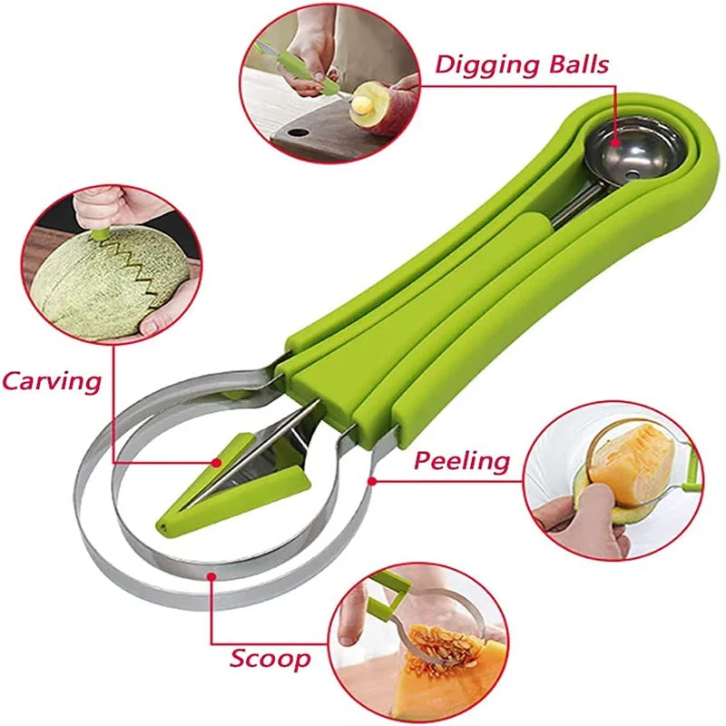 Melon Scoops Fruit Cutting Slices Kitchen Tool