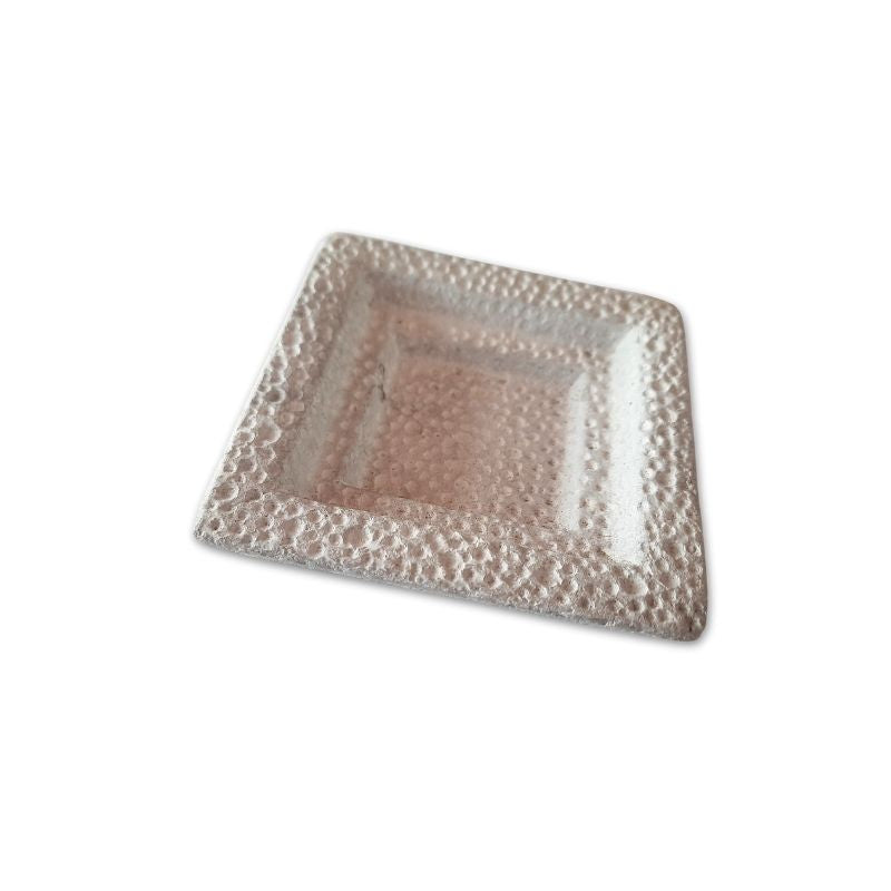 Minimalist Textured Cement Decorative Square Tray 4.5 inch