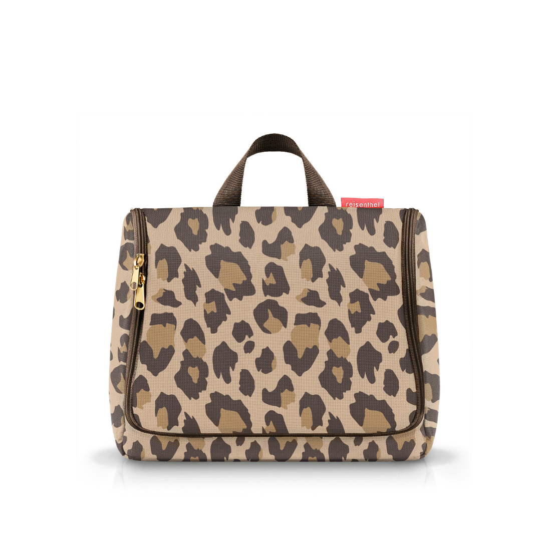 Reisenthel Toiletbag XL Leo Macchiato – Large Hanging Travel Organizer