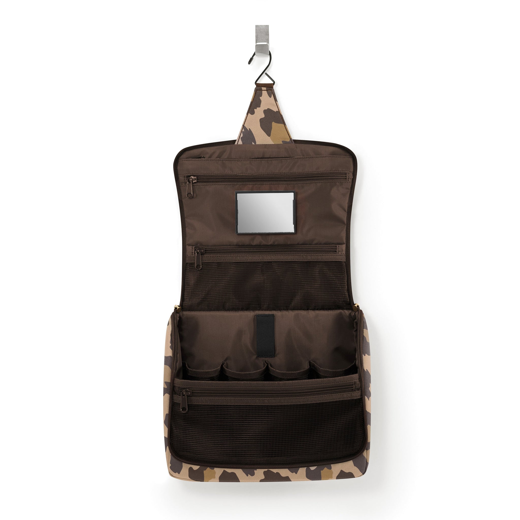Reisenthel Toiletbag XL Leo Macchiato – Large Hanging Travel Organizer