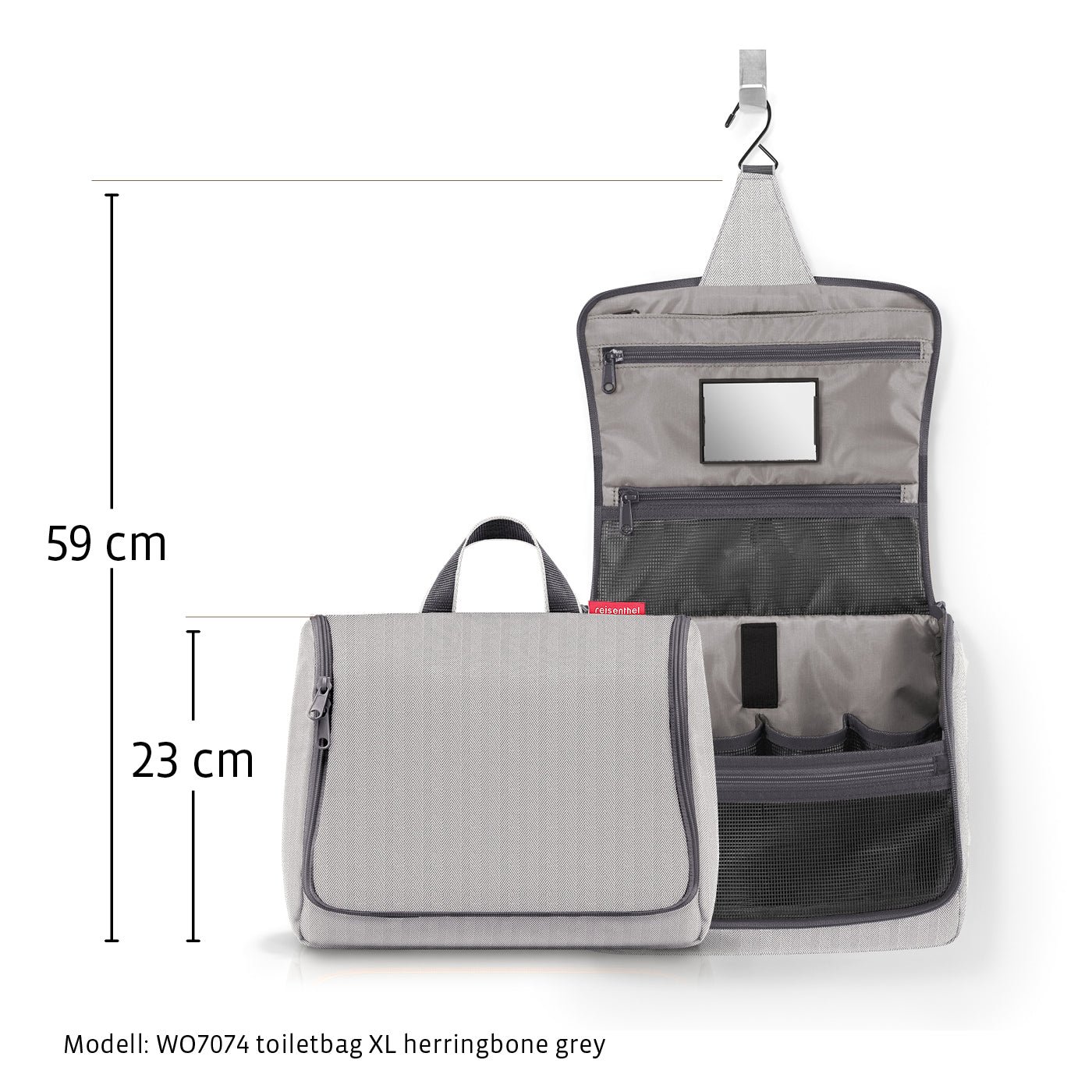 Reisenthel Toiletbag XL Twist Maroon Large Hanging Travel Organizer