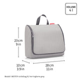 Reisenthel Toiletbag XL Leo Macchiato – Large Hanging Travel Organizer