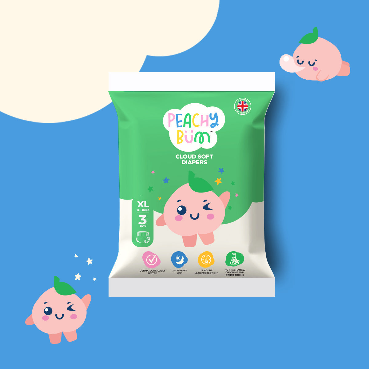 Peachy Bum Trial Pack Cloud Soft Diapers