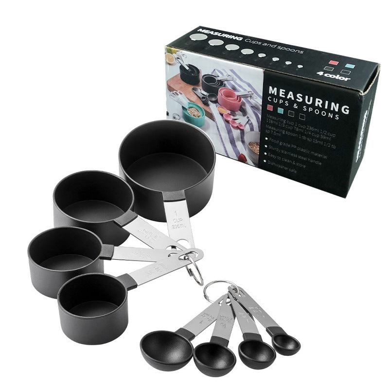 8-Piece Professional Measuring Cups & Spoons Set - Stainless Steel Handles