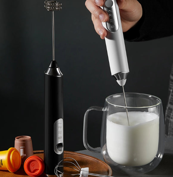 Electric Coffee Milk Frother Handheld Cordless