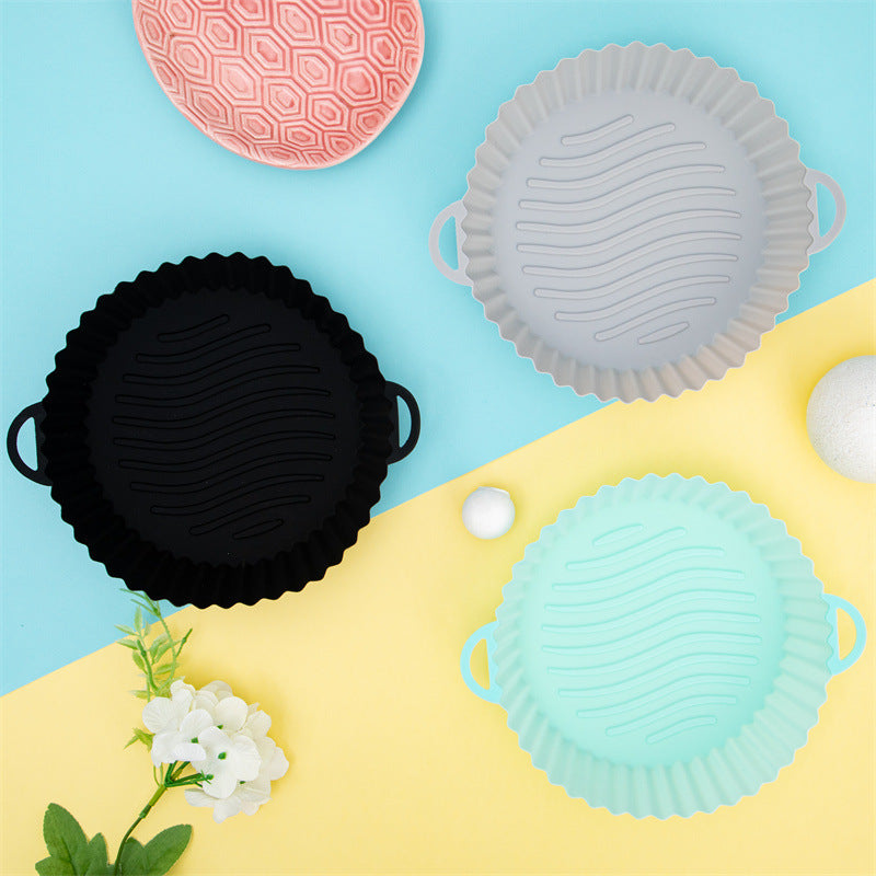 5PCS Air Fryer Silicone Baking Tray Round Shape