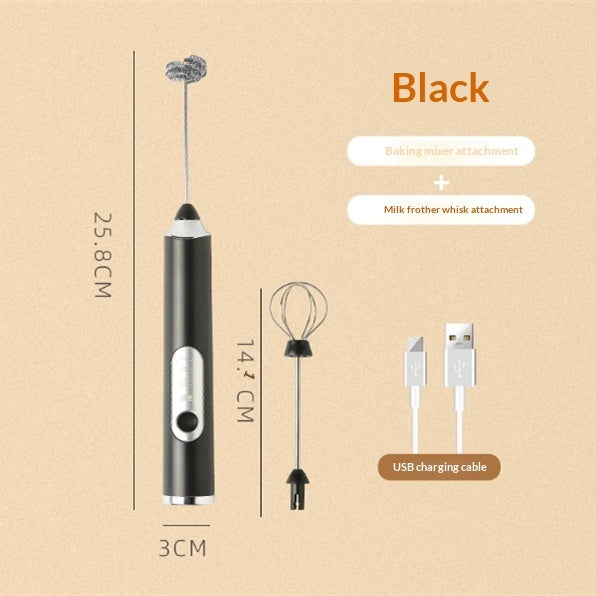 Electric Coffee Milk Frother Handheld Cordless