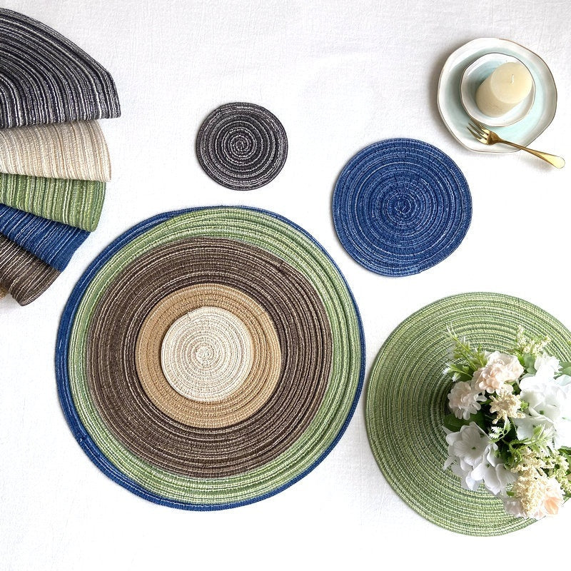 Western-style Placemat Home Placemat Coasters Heat Proof Mat
