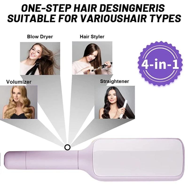 4 In 1 Self Cleaning Hair Brush Anti-Static Massage Comb