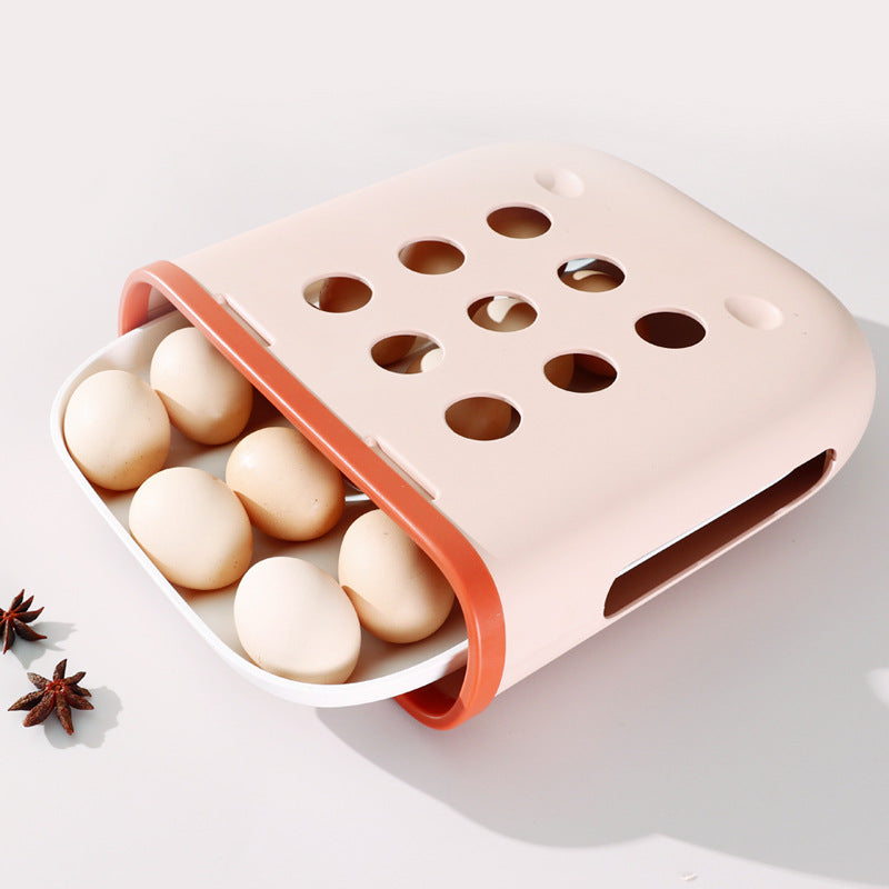 Single Layer Egg Box Drawer Type Kitchen Refrigerator Box