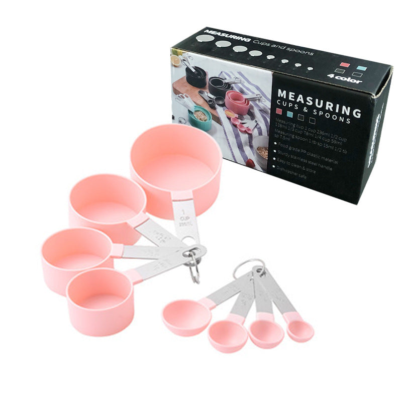 8-Piece Professional Measuring Cups & Spoons Set - Stainless Steel Handles