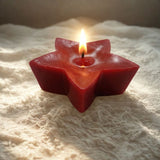 6PCS Scented Red Star Tealight Candle - Handmade Elegance