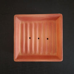 Terra Cotta Bathroom Soap Tray Dish Square